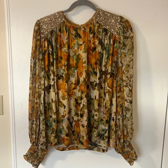 Anthropologie Multicolor Floral Blouse - Picture 2 of 9